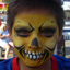 Yellow Skull Face Painting