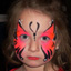 Pink Butterfly Face Painting