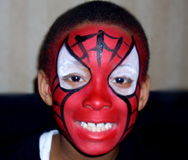 Spiderman Face Painting