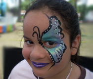 Half Butterfly Face Painting