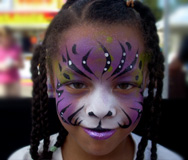 Purple Tiger Face Painting