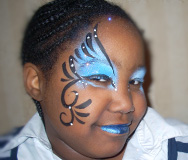 Blue Beauty Face Painting